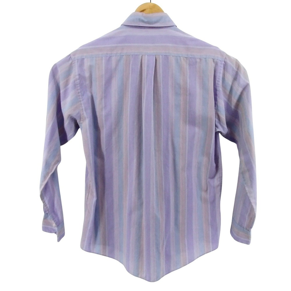 Vintage Christian‎ Dior Men's Striped Button Shirt Long Sleeve Pastel Size Large - Picture 3 of 12